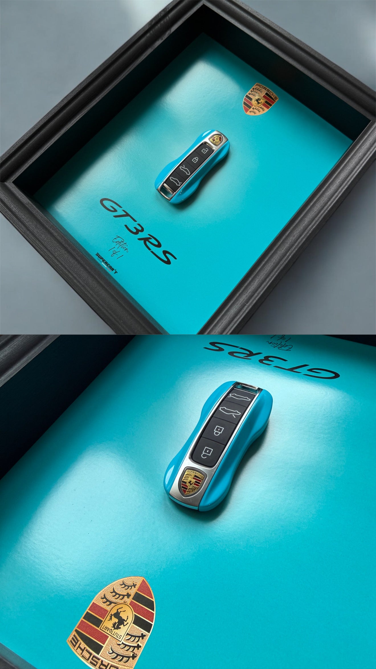 Cadre Porsche - 1 of 1 - Miami Blue Édition