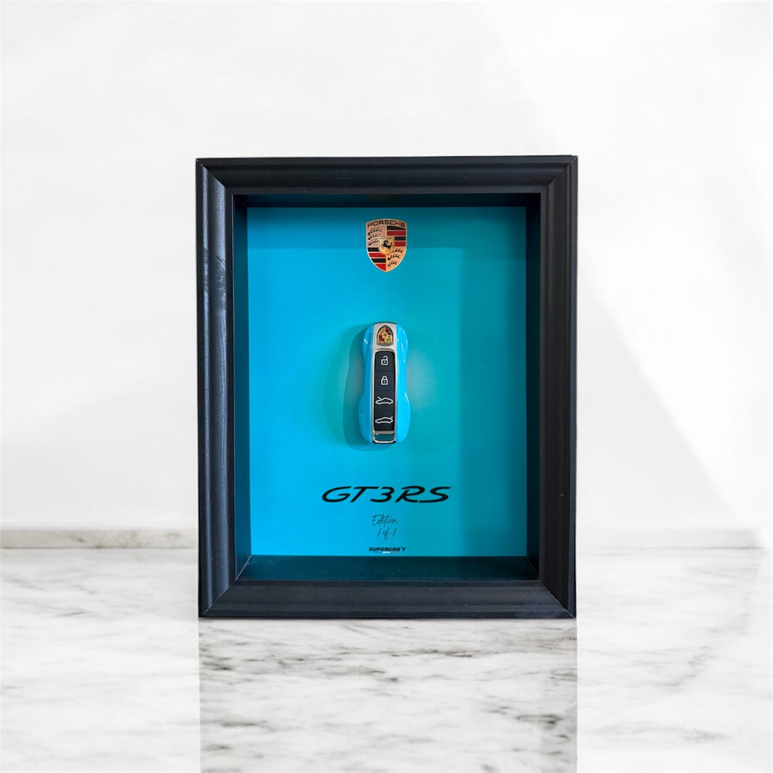 Cadre Porsche - 1 of 1 - Miami Blue Édition
